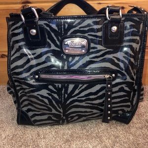 zebra print laptop bag